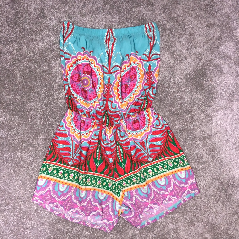 bright colorful romper